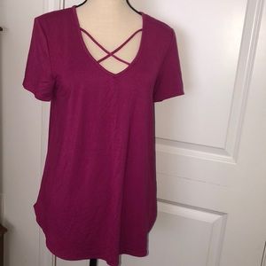 NWOT LIME N CHILI MAGENTA TOP SIZE LARGE